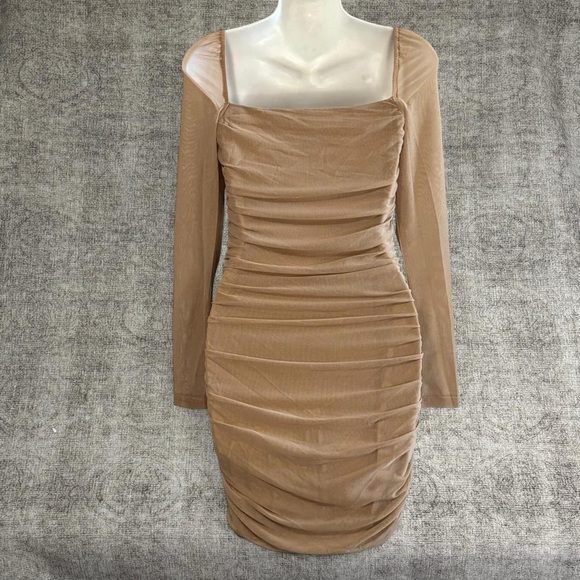 Princess Polly Mesh Ruched Bodycon Dress Size 4 - Picture 6 of 9